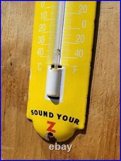 Vintage Pennzoil Thermometer Porcelain Sign Motor Oil Gas Station