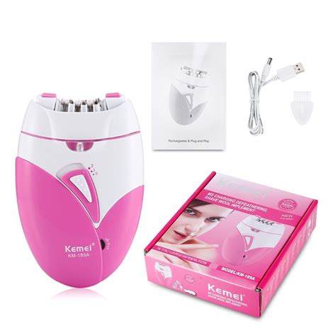 Kemei Waterproof Electric Epilator Women Shaver Bikini Underarm Body