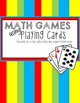 Math Games using Playing Cards by Trisha Blalack | TPT