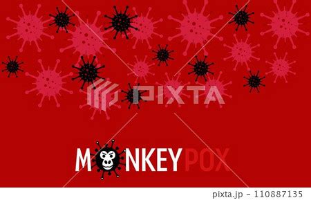 Monkeypox virus banner for awareness and alert のイラスト素材 110887135