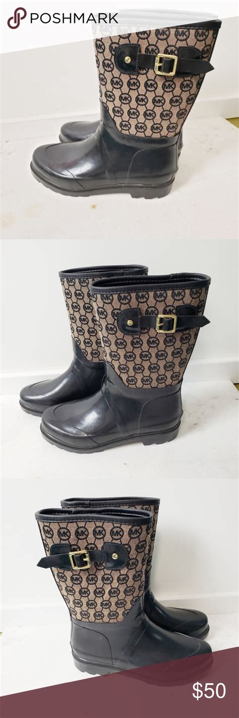 Michael Kors Rubber Rain Signature Boots Boots Michael Kors Michael