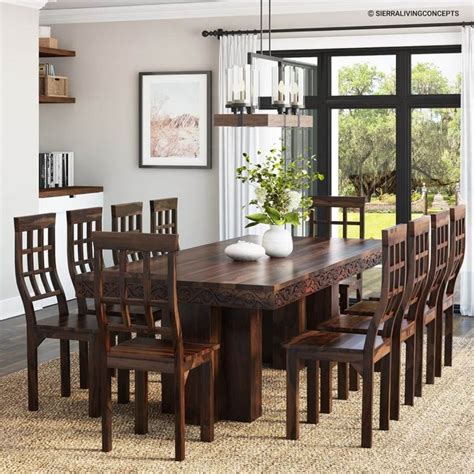 Dallas Ranch Solid Wood Large Dining Table Shop For 6810 Seater