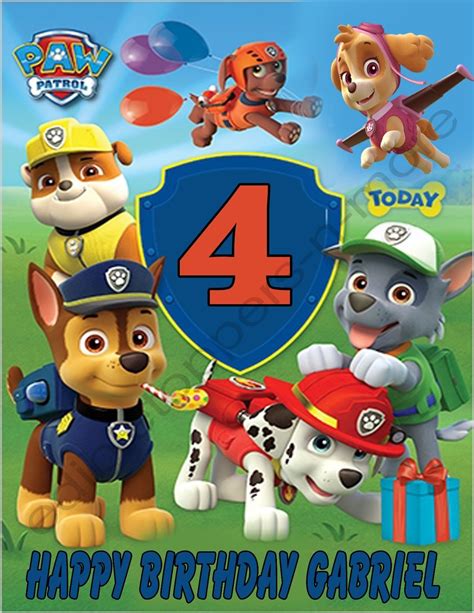 Printable Cake Topper Paw Patrol