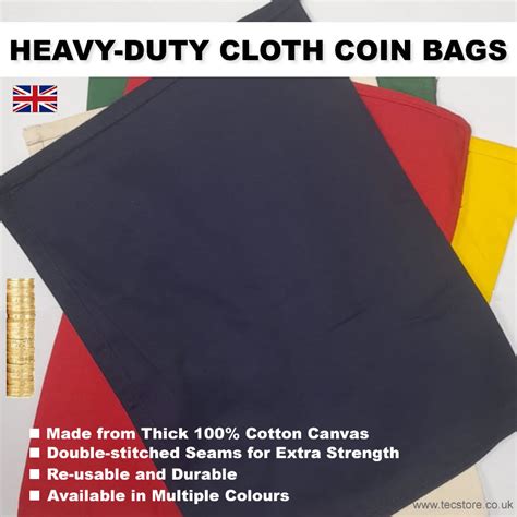 Heavy Duty Cloth Coin Bags Pack Tecstore Uk And Worldwide