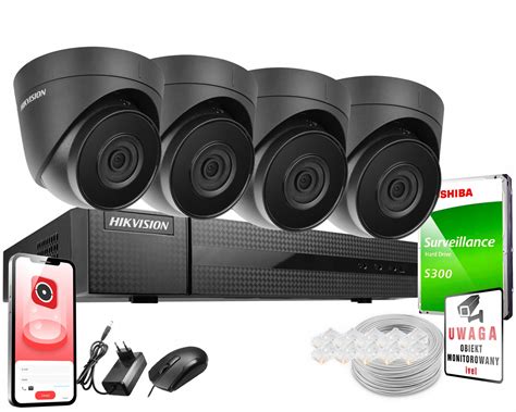 Zestaw Do Monitoringu Hikvision Nvr Ch Poe Ipcam T Black X Tb