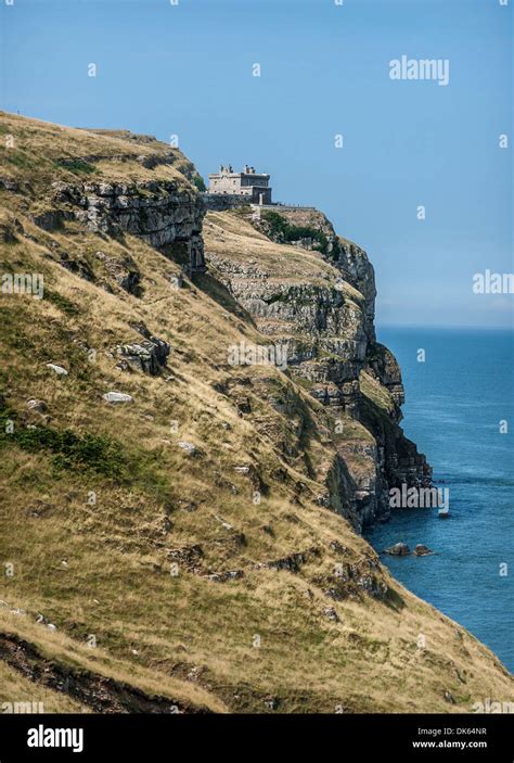 Great Orme Lighthouse on Ormes Head, Llandudno Stock Photo - Alamy