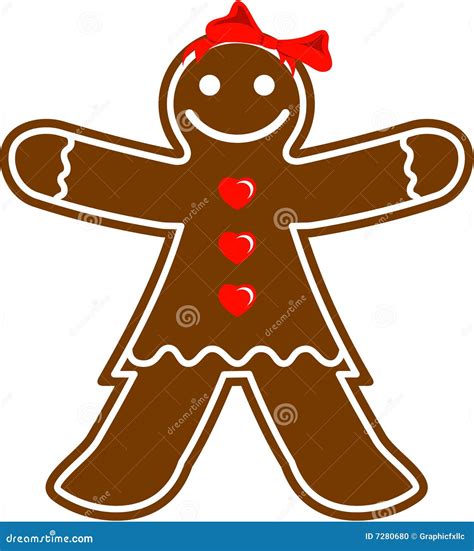 Gingerbread Woman Stock Vector Illustration Of Gingerbread