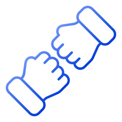 Fist bump Generic gradient outline icon