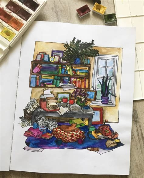 Творческий беспорядок раскраска - 68 фото