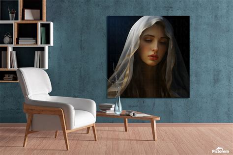 Blessed Virgin Mary Portrait Art Digital Download Mother Mary Etsy