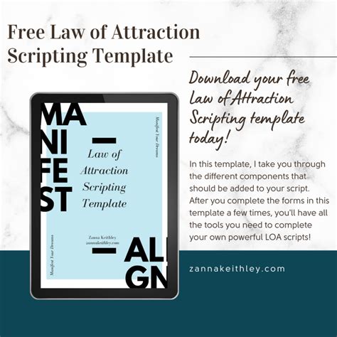 Law Of Attraction Scripting Template Free Pdf Template