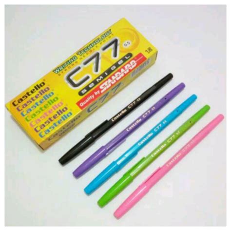 Jual Pulpen Castello C77 Tinta Hitam Random Shopee Indonesia