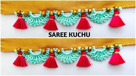 New Easy Grand Sareekuchu Design Crystal Beads Anu Creations