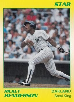 Star Rickey Henderson Baseball Trading Card Database