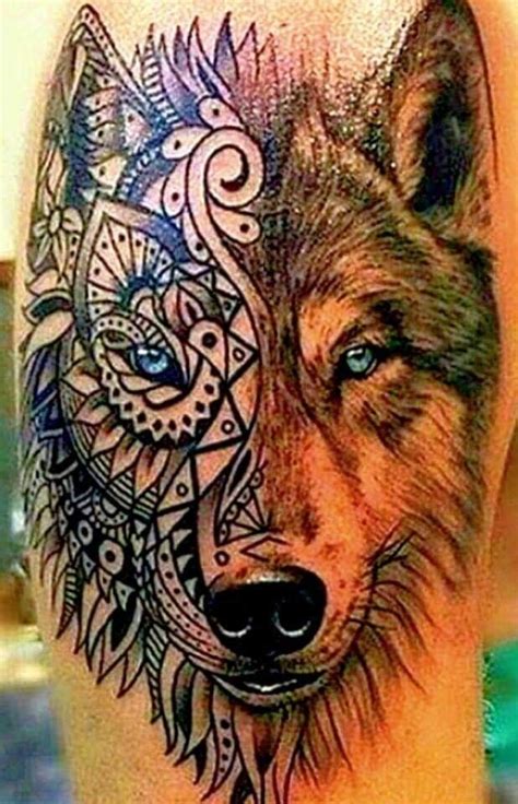 Spirit Animal Watercolor Tattoo Wolf Tattoos Animals Quick