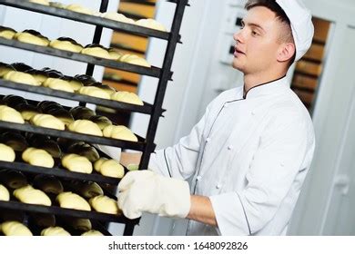 Young Attractive Man Baker White Uniform Stock Photo 1648092826 | Shutterstock