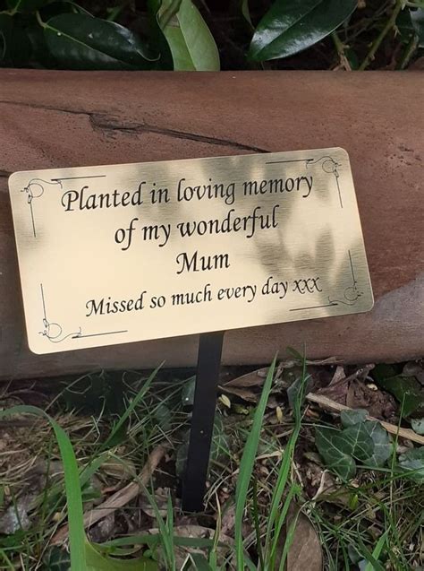 Personalised Memorial Plaque Dedication Tree Marker Memorial Tree