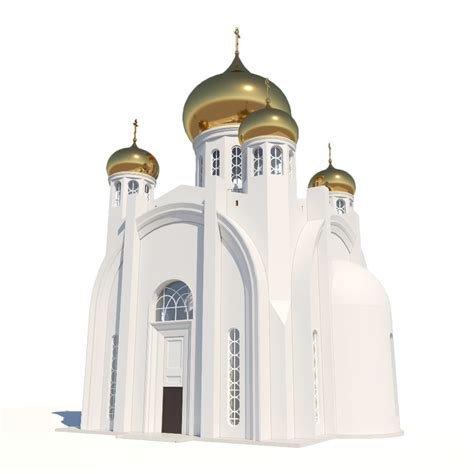 3d orthodox cathedral architecture model