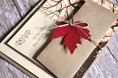 30 Fall Wedding Invitations Ideas - Wohh Wedding