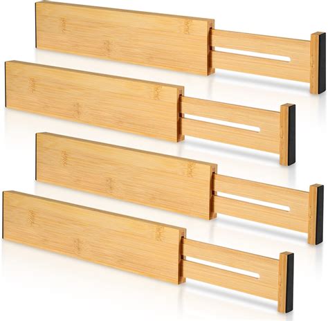 Amazon Guntsous Pack Bamboo Drawer Divider Expandable Drawer