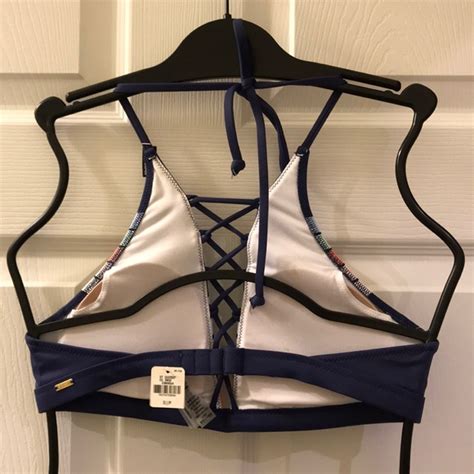 Pink Victoria S Secret Swim Top Only Victorias Secret Pink Bikini High Neck Poshmark