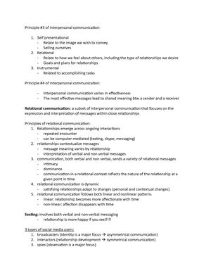 Lecture Notes Chapters 1 15 Sex Relationships And Communication COMM 1131 Sex Studocu