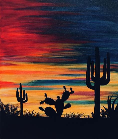 Desert Sunset Painting by Nikki Rodriguez - Fine Art America