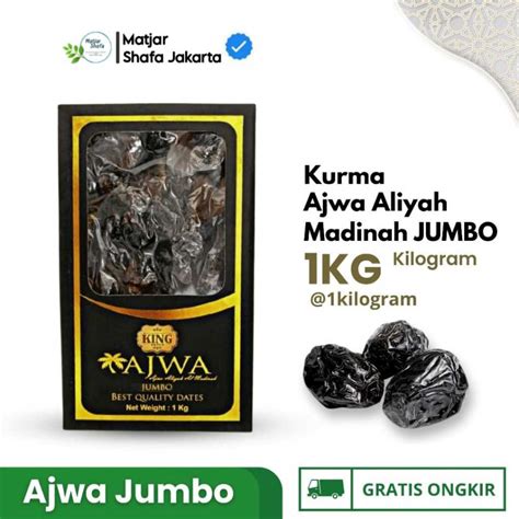 Jual King Dates Kurma Ajwa Aliyah Jumbo Syifa 1kg 500gr Kurma Nabi