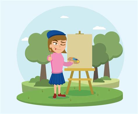 Female Painter Clipart