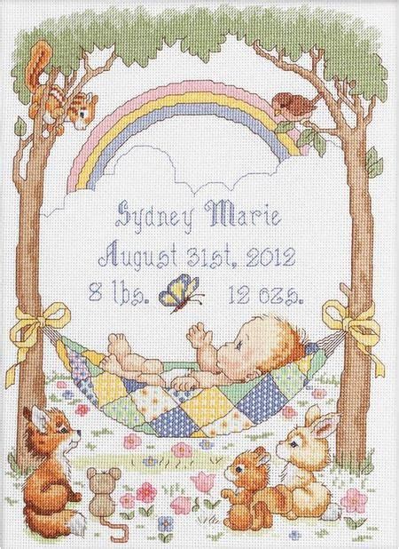 Baby Birth Announcements Cross Stitch Patterns Kits 123Stitch