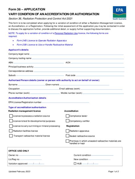 Fillable Online Form Vary Condition Of Accreditation Or