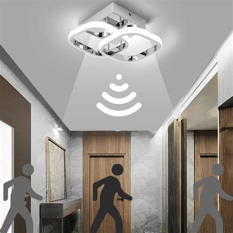 Eidearay Led Ceiling Light With Motion Sensor Indoor W Cool White