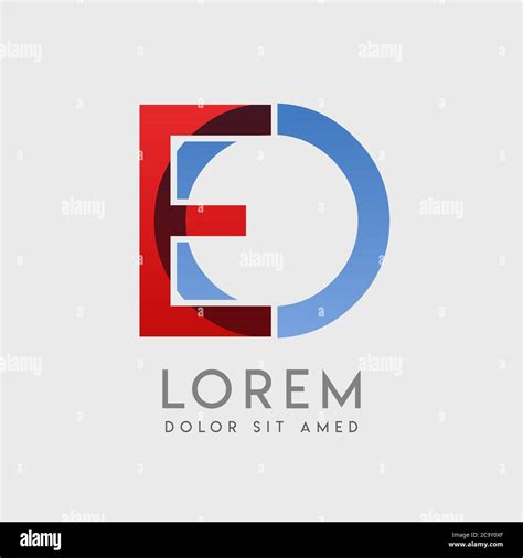 EO Logo Letters With Blue And Red Gradation Stock Vector Image Art