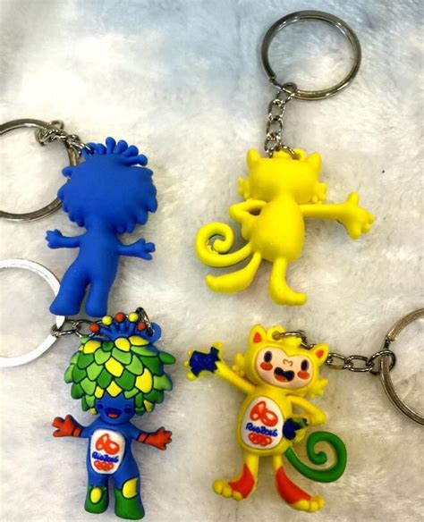 2016 Brazil Rio Olympic Games Mascot Vinicius Tom Silicone Keychains ...