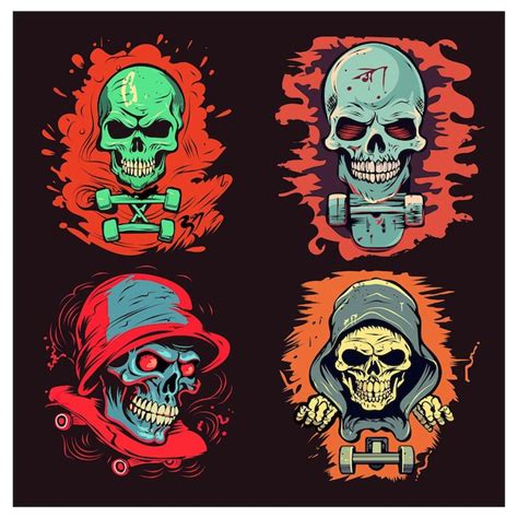 Premium Vector Set Of Skulls In Vector