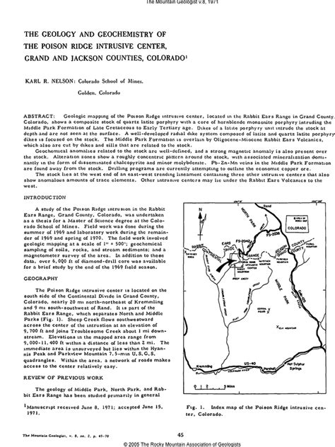 Aapg Datapages Archives The Geology And Geochemistry Of The Poison