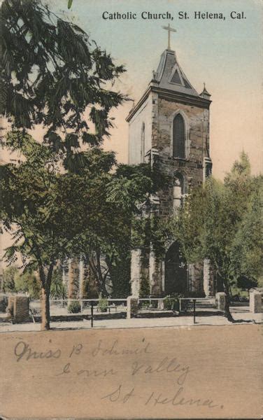 Catholic Church Saint Helena, CA Postcard