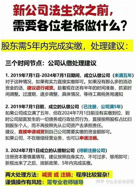 新公司法生效前 各位老板需要注意啦👇 知乎