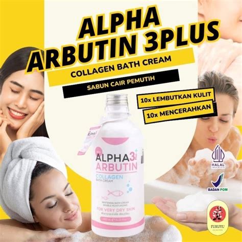 Jual Alpha Arbutin Plus Whitening Collagen Bath Cream Sabun Cair