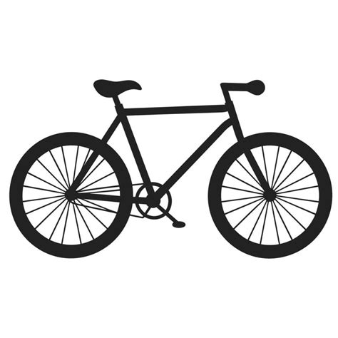 Bicycle black Silhouette vector illustration, Cycle Vector Silhouette isolated on a white ...