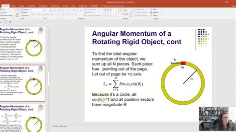 Angular Momentum Of Rotating Rigid Body Youtube