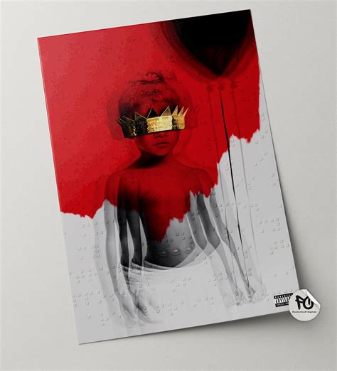 Rihanna Album Cover Poster Rihanna Anti Wallpaper Digital Print Poster ...