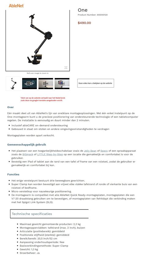 Ablenet Mobile Device Mounting System Vaph