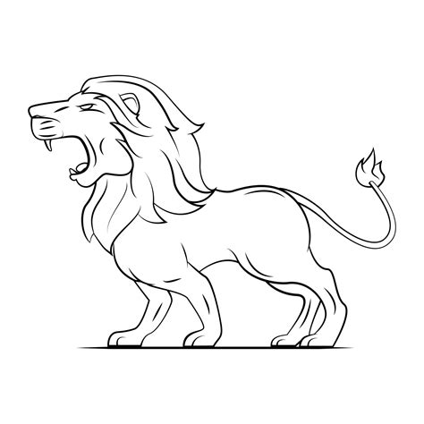 Lion Roar illustration on white background 19797203 Vector Art at Vecteezy