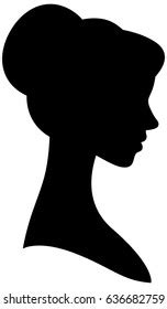 Silhouette Woman Profile Stock Vector (Royalty Free) 636682759 ...