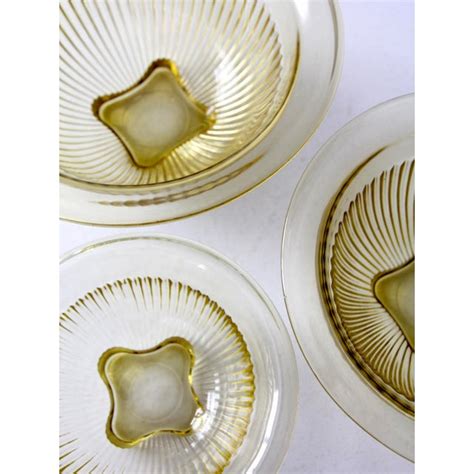 Vintage Depression Glass Bowls - Set of 3 | Chairish