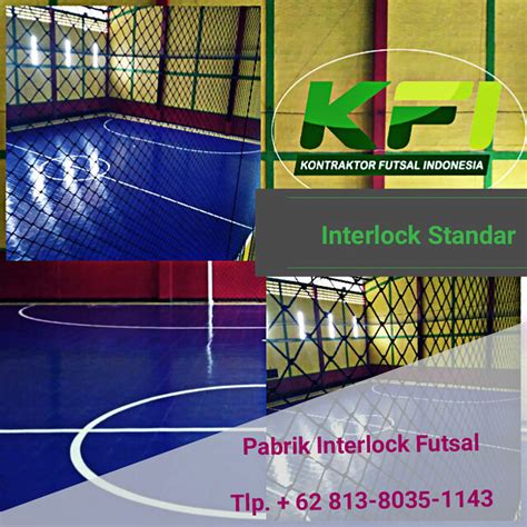 Jual Lantai Interlock Lapangan Futsal Telp Kfi Sport