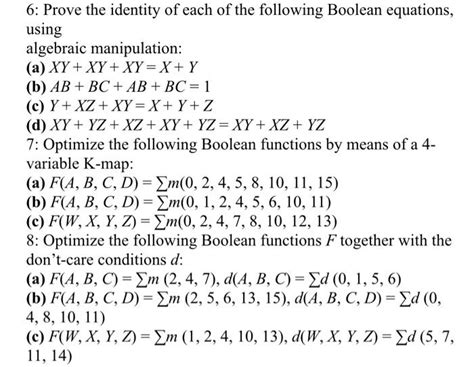 Solved 6 Prove The Identity Of Each Of The Following