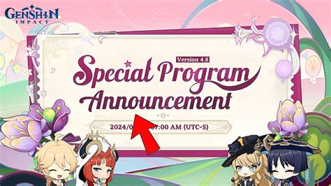 Confirmed Hoyoverse Revealed Version Special Program And