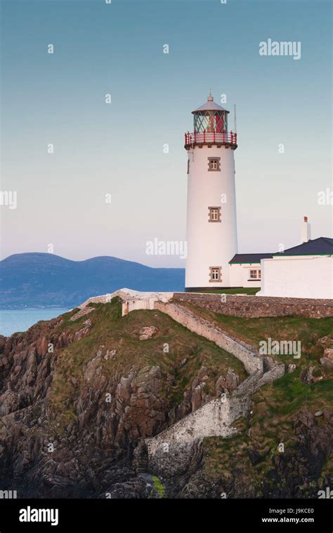 Ireland County Donegal Fanad Peninsula Fanad Head Lighthouse Dusk